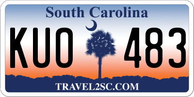 SC license plate KUO483