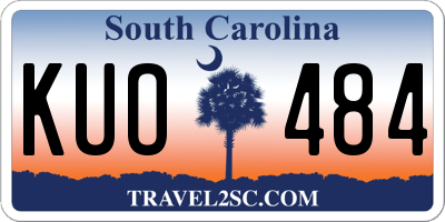 SC license plate KUO484