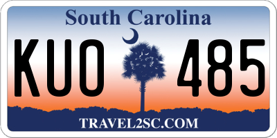 SC license plate KUO485