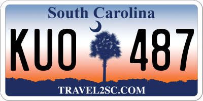 SC license plate KUO487