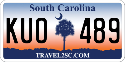 SC license plate KUO489