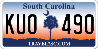 SC license plate KUO490