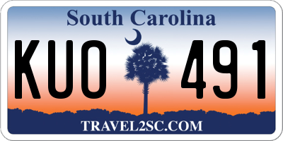 SC license plate KUO491