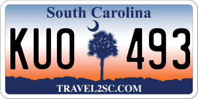 SC license plate KUO493