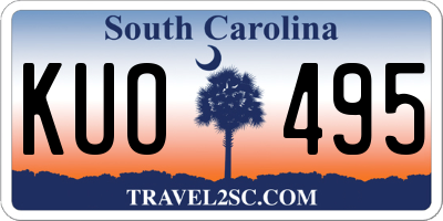 SC license plate KUO495