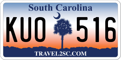SC license plate KUO516