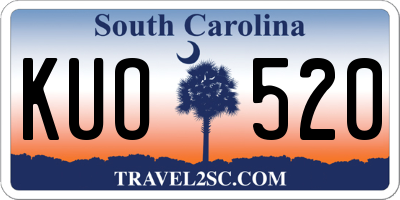 SC license plate KUO520