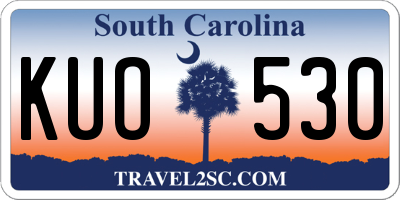 SC license plate KUO530
