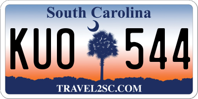 SC license plate KUO544