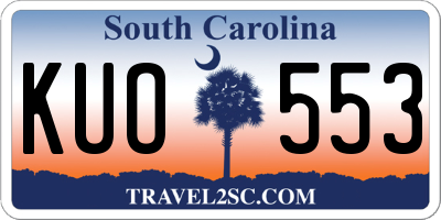SC license plate KUO553