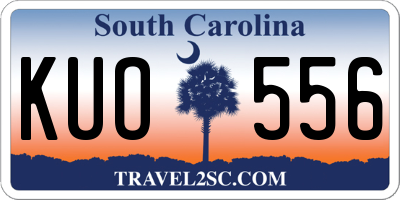 SC license plate KUO556