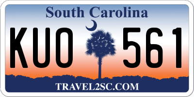 SC license plate KUO561