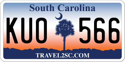 SC license plate KUO566