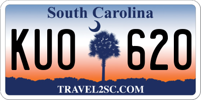 SC license plate KUO620