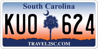 SC license plate KUO624