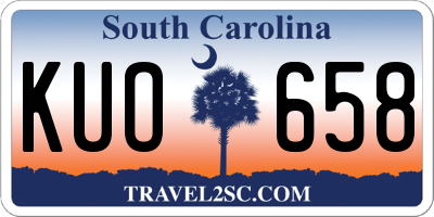SC license plate KUO658