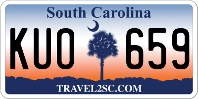 SC license plate KUO659
