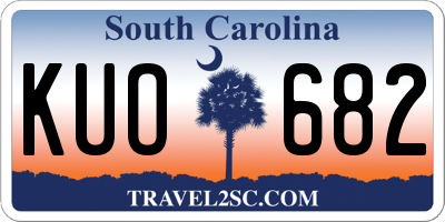 SC license plate KUO682