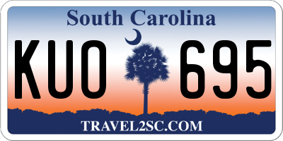 SC license plate KUO695