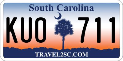 SC license plate KUO711