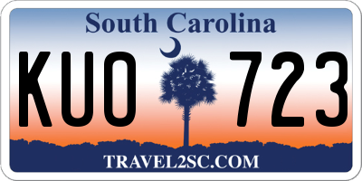 SC license plate KUO723