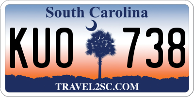 SC license plate KUO738