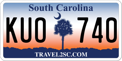 SC license plate KUO740
