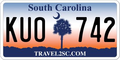SC license plate KUO742