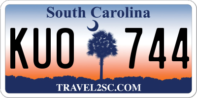 SC license plate KUO744