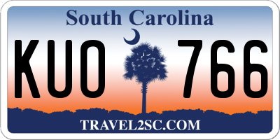 SC license plate KUO766