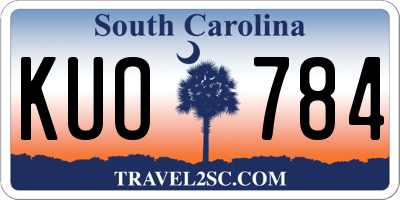 SC license plate KUO784