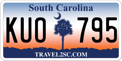 SC license plate KUO795
