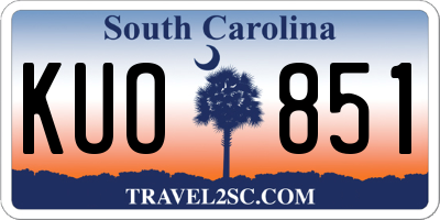 SC license plate KUO851