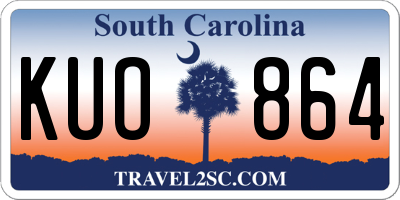 SC license plate KUO864