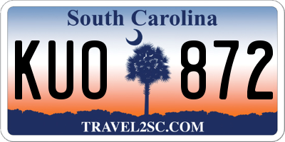 SC license plate KUO872