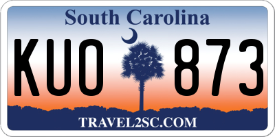 SC license plate KUO873