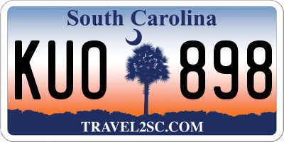SC license plate KUO898