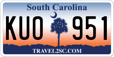 SC license plate KUO951