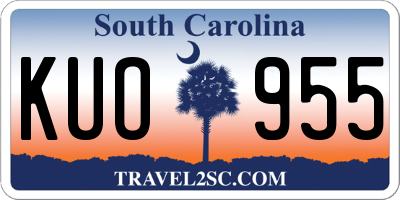 SC license plate KUO955