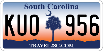 SC license plate KUO956