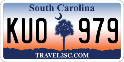 SC license plate KUO979