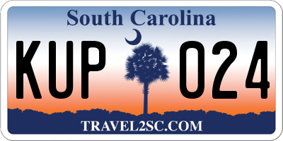 SC license plate KUP024