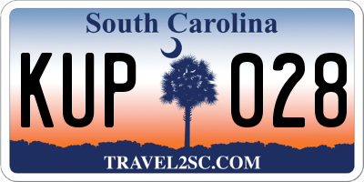 SC license plate KUP028