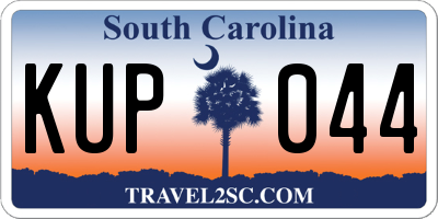 SC license plate KUP044
