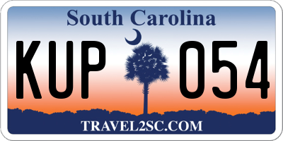 SC license plate KUP054