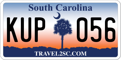 SC license plate KUP056
