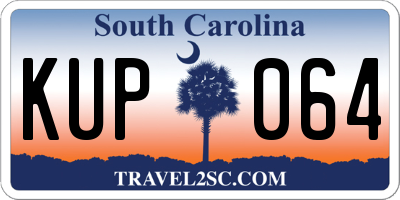 SC license plate KUP064