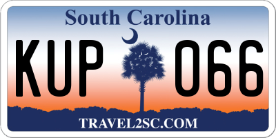 SC license plate KUP066