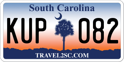 SC license plate KUP082