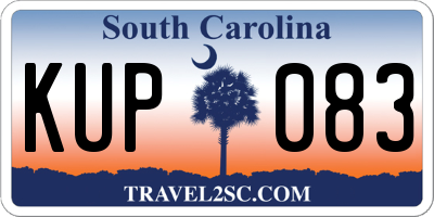 SC license plate KUP083